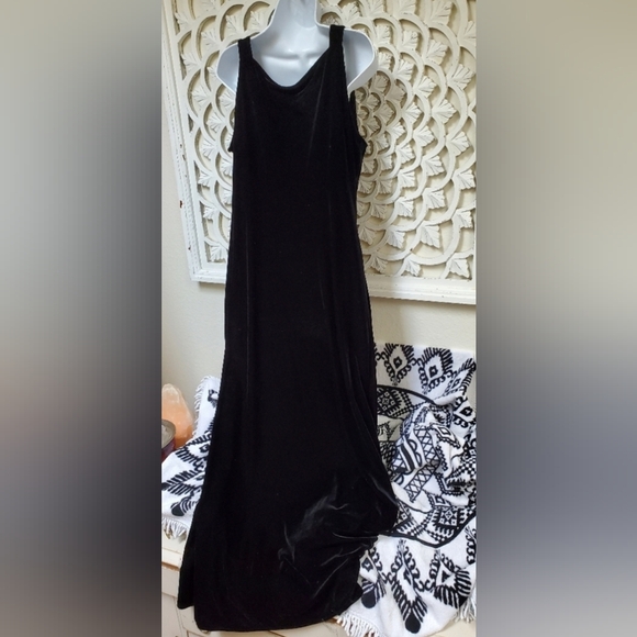 Vintage Velour Velvet Maxi Dress by DW3 for David Warren - Picture 10 of 12